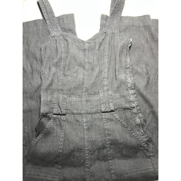7 For All Mankind Overalls Cropped Pants Jumper Sz XS Pockets Black - Picture 8 of 10